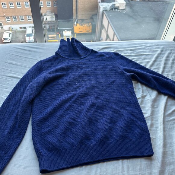 Brioni Blue Turleneck Cashmere Sweater - Picture 2 of 4